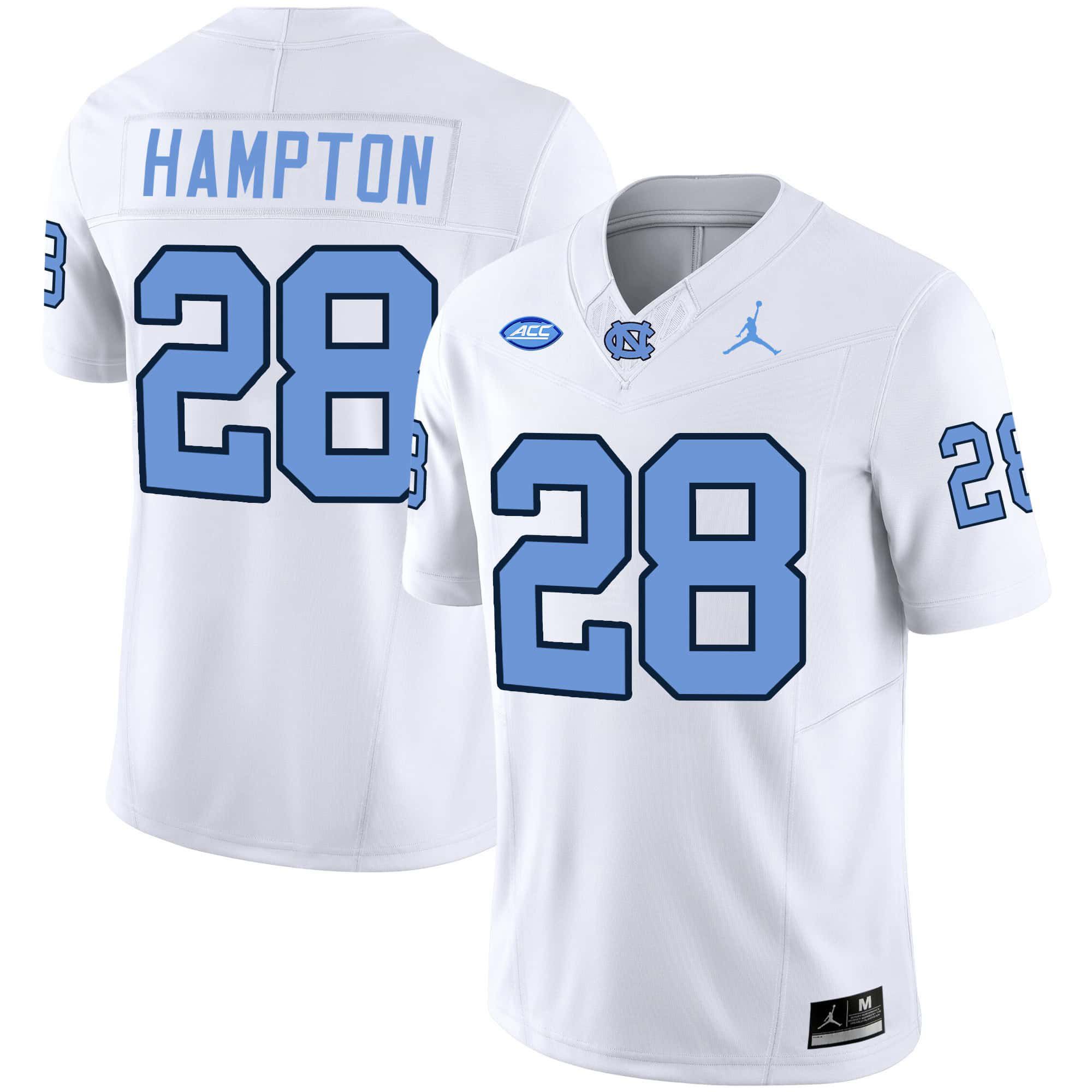 Men North Carolina Tar Heels #28 Hampton White 2024 Vapor Limited NCAA Jersey->indianapolis colts->NFL Jersey